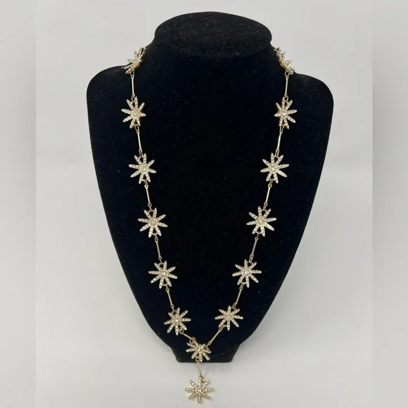 Star Drop Necklace Y Shape Statement Pendant Gold Jewelry Lariat Floral Charm 25 - Picture 1 of 17